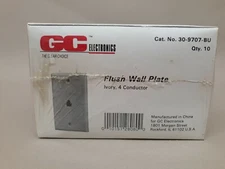 Box of 10 - GC ELECTRONICS 30-9707-BU Flush Mount Wall Plates Ivory