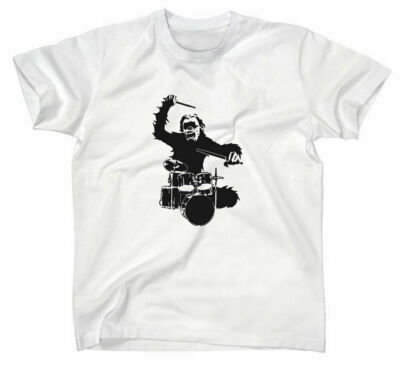 Monkey Drummer Schlagzeuger T-Shirt Schlagzeug Musiker Drums Drummer Funshirt