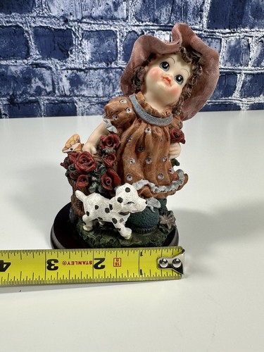 MVP DESIGNS Poly Boy & Girl With Dog And Flower Rose Dalmatian Resin Figurine - Picture 11 of 11