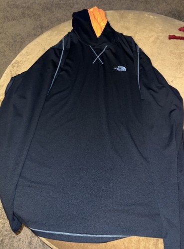 North Face Mountain Athletics Flashdry Hoodie Pullover Shirt Mens XL Blue/orange - Picture 2 of 9
