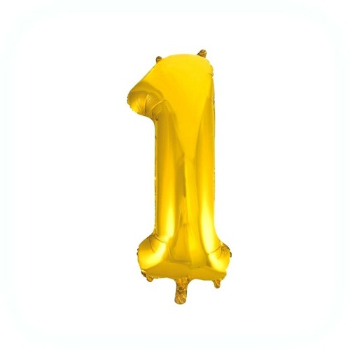 1 Folienballon "Zahl" in GOLD 86 cm für Luft- und Heliumbefüllung - Bild 2 von 21
