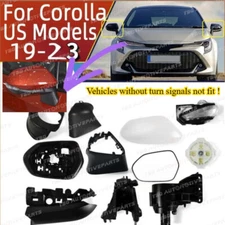 Side Mirror Cover Frame Lens Glass Lower Cap for Toyota Corolla 2019 2020 - 2023