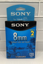 SONY 8mm 120min Standard 2 Pack Tapes for Video8 - NEW SEALED