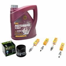 4L Öl Inspektionspaket für Suzuki GSX-R 600 GSX-R 750 1996-00 Ölfilter+Zündkerze
