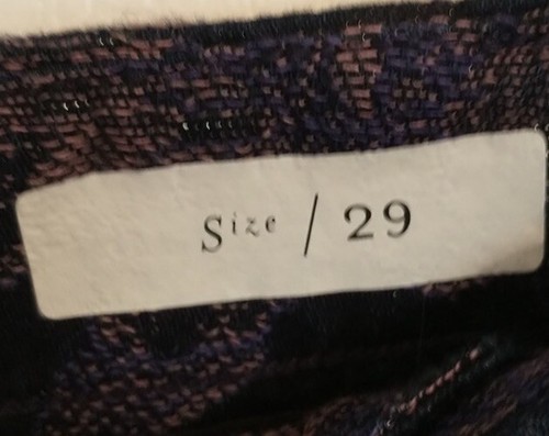 Anthropologie Pilcro Jacquard Pants Floral Wide Leg Cotton Blend Blue Sz 29 - Picture 6 of 10