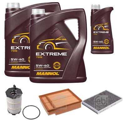FEBI BILSTEIN Inspektionspaket 11L MANNOL Extreme 5W-40 für Audi A4 Cabriolet