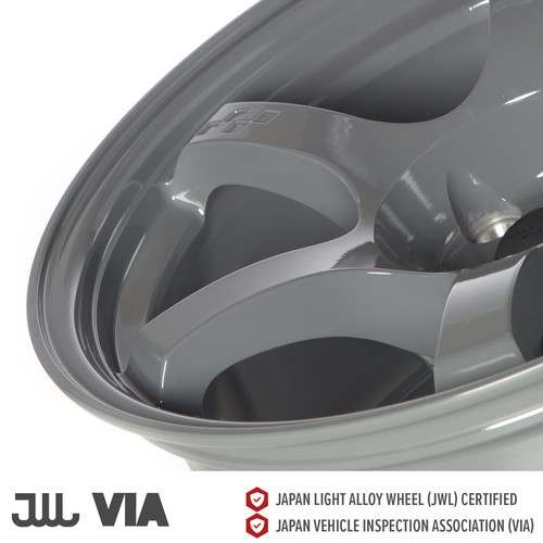 CIRCUIT SPUN FORGED CSF1 17x9 5x114.3 +20 GLOSS BATTLESHIP GREY WHEELS SET OF 4 - Picture 8 of 12