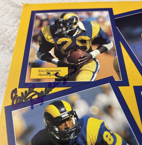Autograph ERIC DICKERSON 8x10 PHOTO LA RAMS LEGEND HOF COA - Picture 2 of 5