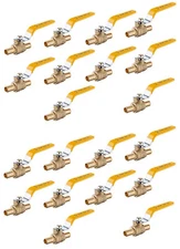 EFIELD 20 PCS EFIELD 3/4" PEX FULL PORT SHUT OFF  BALL VALVE ,YELLOW LEVEL