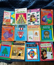 Huge Lot Workbooks Teacher Resource Math fractions decimals graphing Homeschool