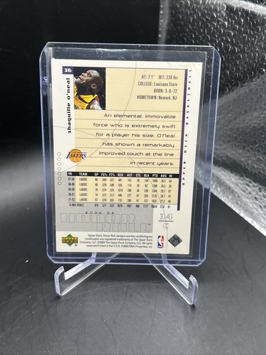 Shaquille O'Neal 2002-03 Upper Deck Honor Roll #36 - Imagen 2 de 2