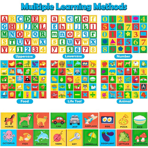 ABC Wooden Building Blocks for Toddlers 1-3, 30 Pcs Alphabet & Number Stackin... - Picture 2 of 9