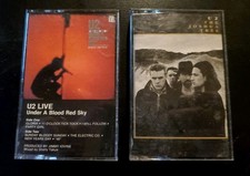 U2 "The Joshua Tree" "Live, Under A Blood Red Sky" Cassette Tape Lot of 2
