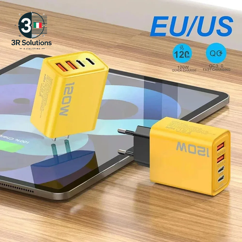 Caricabatterie Rapido Totale Da 120 W Tipo C Adattatore per Caricabatterie USB Q - 第 5/19 張圖片