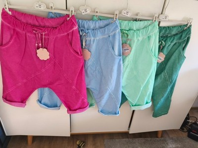 MADE IN ITALY cool short jersey baggy pants size 38 40 42 NEW