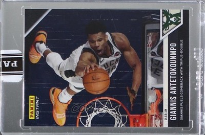2018-19 Panini Instant Black 1/1 Giannis Antetokounmpo #100 01nl