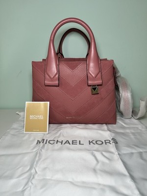 Michael Kors Rollins Satchel Sm. Rose, Chevron 30H8TX3500. New With Tags