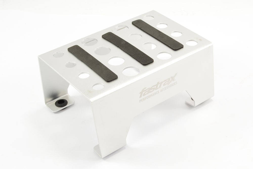 Fastrax Silver Anodised Aluminium Car Pit Stand for RC Cars