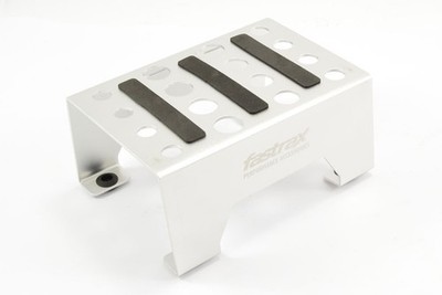 Fastrax silber eloxiertes Aluminium Auto Boxenständer für RC Cars