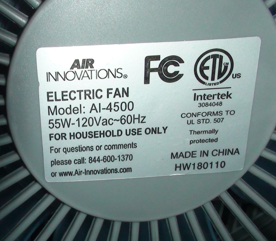 Air Innovations Intertek 12in Swirl Cool 3-in-1 Pedesta Fan with Remote ...