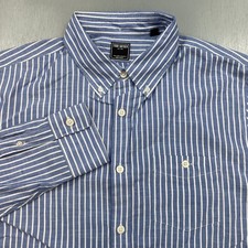 Todd Snyder Shirt Men XL Blue Striped Button ...