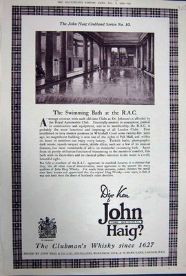 Antiker Druck Ref.889 Werbung 1922 John Haig Scotch Whisky Distillers