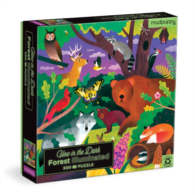 Forest Illuminated 500 Piece Glow in the Dark Puzzle by Mudpuppy (Jigsaw)