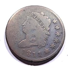 Photo of a 1811-P Large Cent from an eBay listing that sold on Jul 7, 2026
