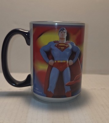 Vintage Superman 1993 Coffee Mug DC Comics Classic Clark Kent Metropolis  
