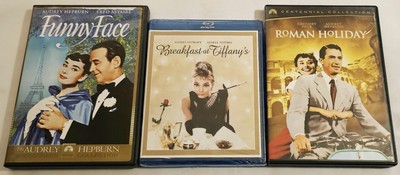 Breakfast at Tiffany s (Blu-Ray,  Sealed), Funny Face & Roman Holiday - Used DVD