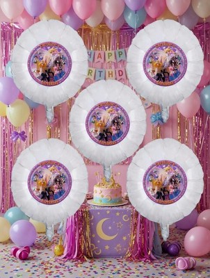 2x personalisierte Folienballons Sailor Moon weiß - individuell - flach 