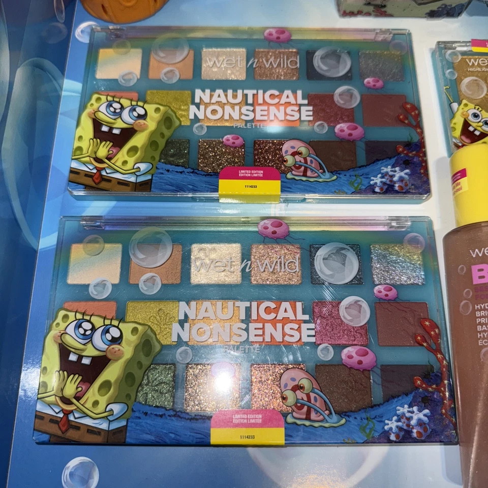 Wet n wild Sponge Bob PR коллекция новая открытая коробка с дополнительной палитрой теней для век - Изображение 3 из 4