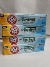 4 Arm & Hammer Whitening Toothpaste plus TheraBreath 5.5oz (exp 08/2027)