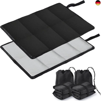 WUFANC 2er Pack Sitzkissen Outdoor, Thermo Sitzkissen Faltbar, wasserdichte,
