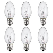 C7 Night Light Bulbs 4 Watt E12 Candelabra Base Warm White set 4 Pk