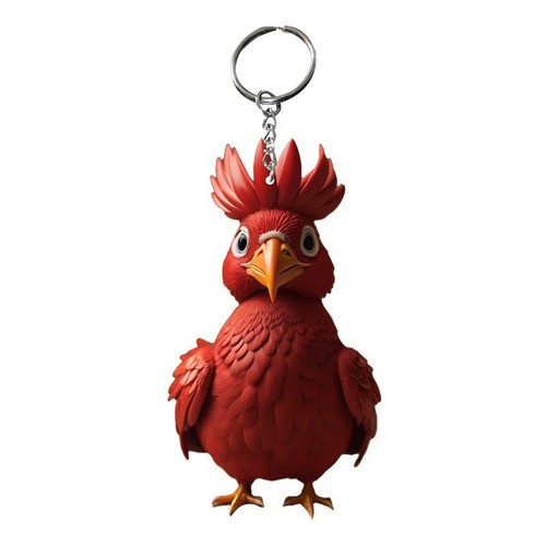 Cartoon Animal Chicken Rooster Series Pendant Acrylic Keychain Cock Key Holder* - Picture 11 of 18