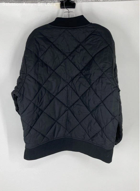 Dickies Mens Black Long Sleeve Full-Zip Quilted Bomber Jacket Size Large - Image 2 of 4