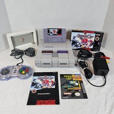 Super Nintendo SNES Console Bundle OEM Cords Stanley Cup CIB Used Tested Works