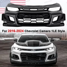 Fit For 2016-2018 Chevy Camaro 1LE Style Front Bumper Cover Grille Kit Black