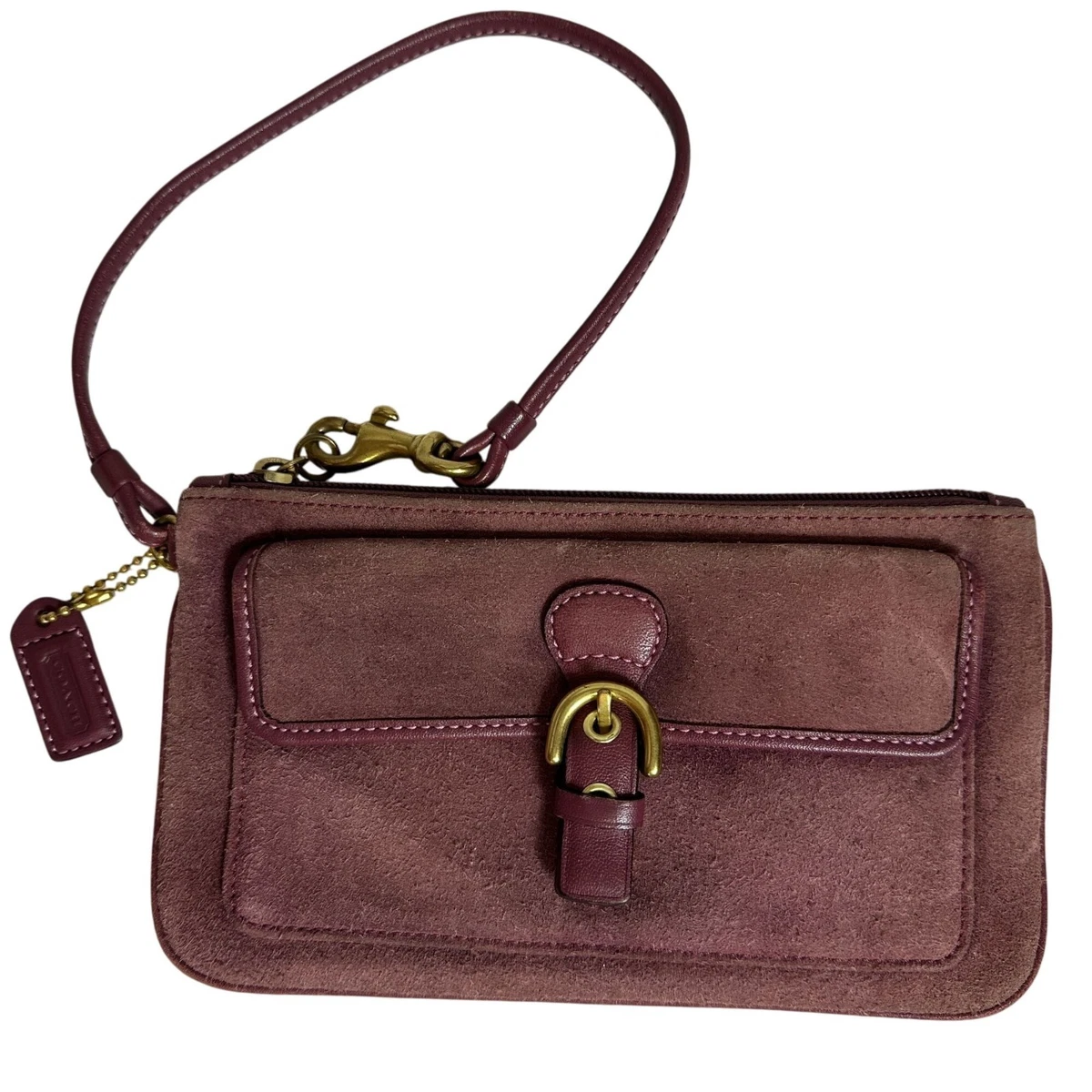 Coach Women's Suede Exterior Purple Bags & Handbags for Women for