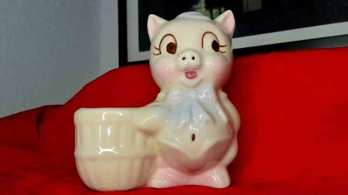 Vintage Shawnee Porky the Pig Small Planter MCM