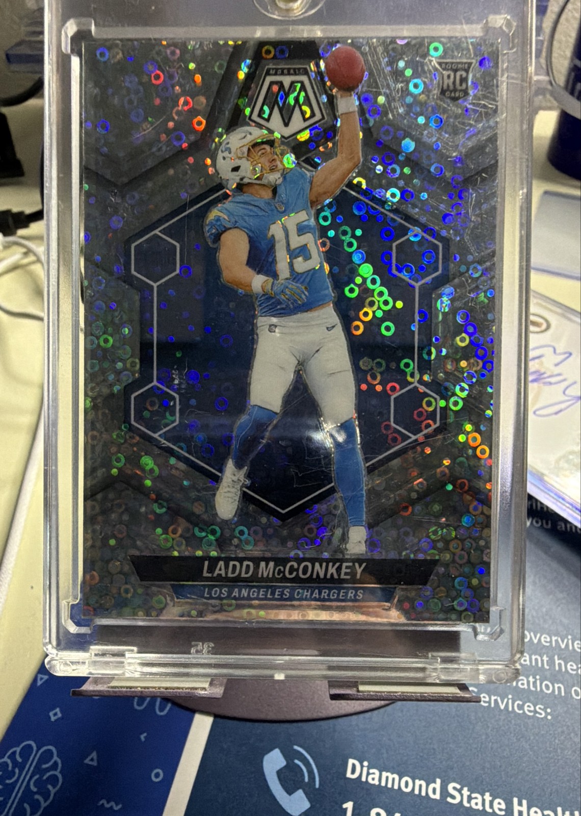 2024 Panini Mosaic - Rookies Ladd McConkey #334 No Huddle Silver Mosaic Prizm...