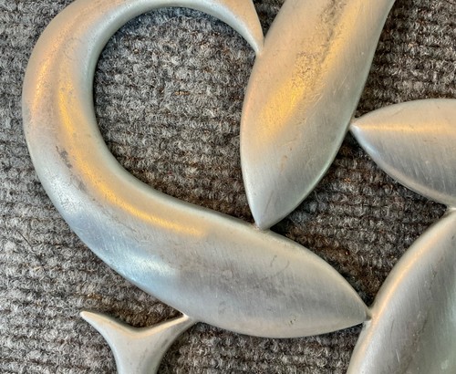Vintage Fine Pewter NAUTICAL TRIVET Marine Cabin Decor MCM old find gift KT - Picture 8 of 9