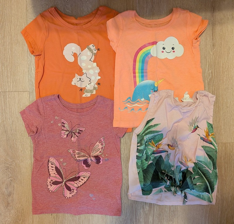 Toddler Girls Shirt Lot Size 3T,  Lot of 4 Children's Place Cat & Jack T-shirts
