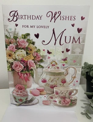 SIMON ELVIN MUM birthday card. Inserted With Loving Verse.Large Card And wrapped. Mum.