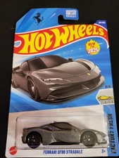 2025 Hot Wheels #191 Factory Fresh 5/5 FERRARI SF90 STRADALE Gray New Model