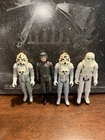 Vintage Kenner Star Wars At At Commander & 2 Drivers Snow trooper  Figures #3