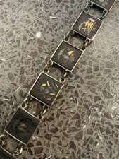 Vintage Armband Japan Damascene Schmuckst&uuml;ck Gold und Silber