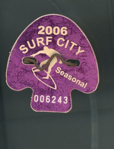 2006  SURF CITY LBI NEW JERSEY SEASONAL BEACH BADGE / TAG WITH PIN