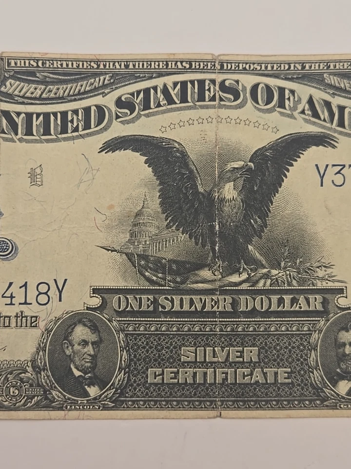 Series Of 1899 $1 Dollar Large Note. Silver Certificate - Image 3 of 4